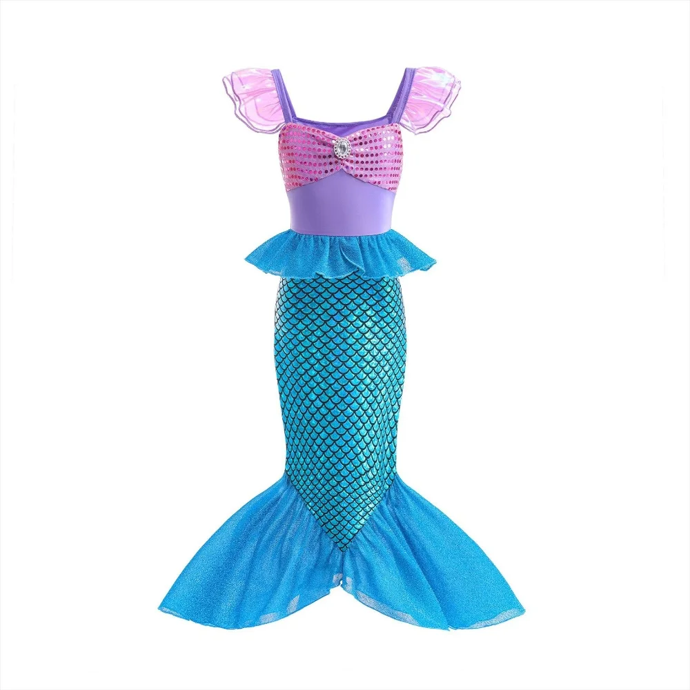 4T Mermaid Princess Dress Accessory Set Kids Halloween Costume Birthday Dress